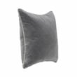 Pemberly Row Transitional 22in Velvet Throw Pillow in Stone Gray