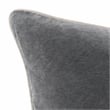 Pemberly Row Transitional 22in Velvet Throw Pillow in Stone Gray