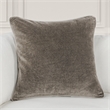 Pemberly Row Transitional 22in Velvet Throw Pillow in Brown Finish