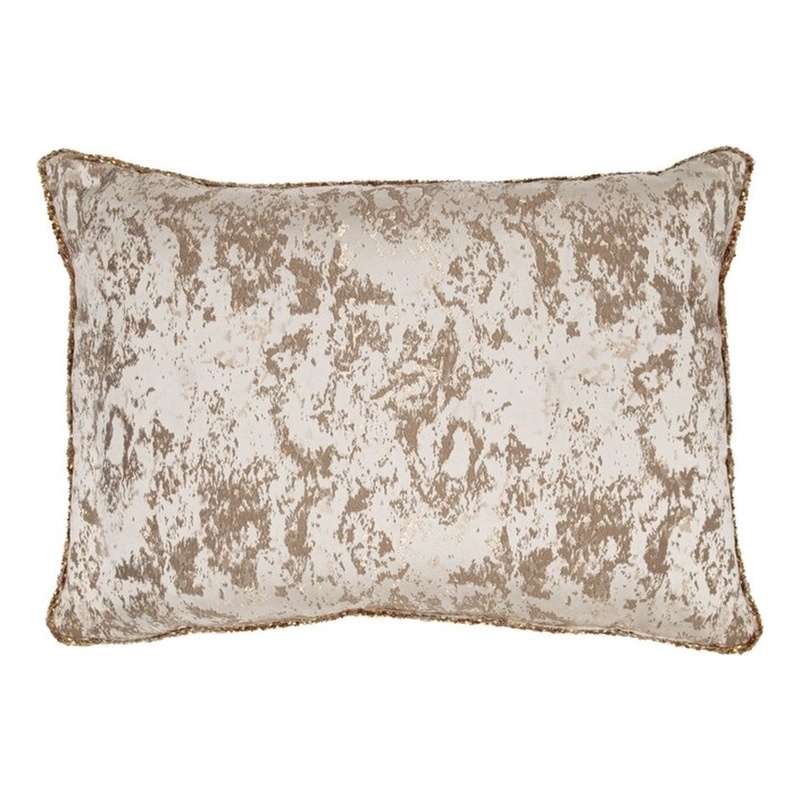 Pemberly Row Transitional 14x20 Woven Fabric Throw Pillow in White