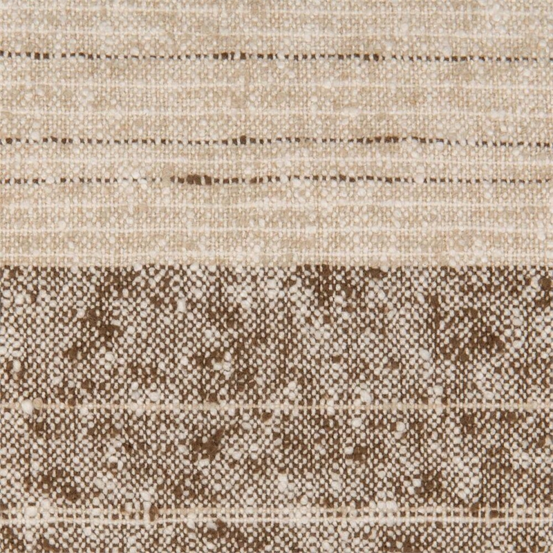 Pemberly Row Transitional 16x36 Linen Blend Fabric Throw Pillow in Brown