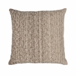 Pemberly Row Transitional 22x22 Linen Blend Fabric Throw Pillow in Brown
