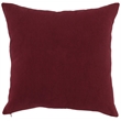 Pemberly Row Transitional 18x18 Cotton Fabric Throw Pillow in Red
