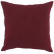 Pemberly Row Transitional 18x18 Cotton Fabric Throw Pillow in Red