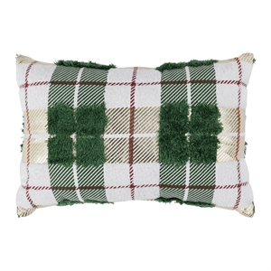 Pemberly Row Transitional 14x20 Cotton Fabric Throw Pillow in Green