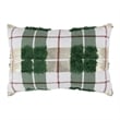 Pemberly Row Transitional 14x20 Cotton Fabric Throw Pillow in Green