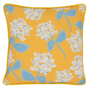 Pemberly Row Transitional 18x18 Fabric Throw Pillow in Yellow
