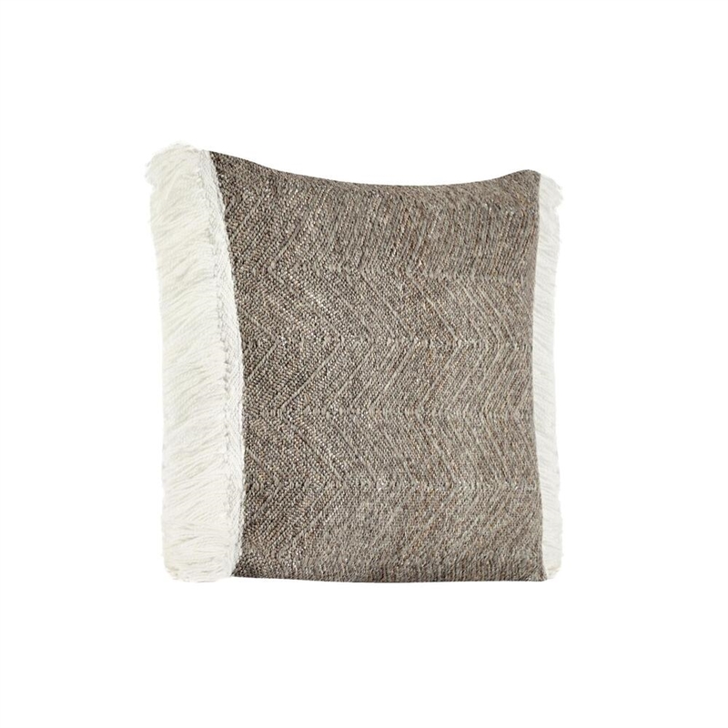 Pemberly Row Transitional Dune 20x20 Performance Fabric Throw Pillow