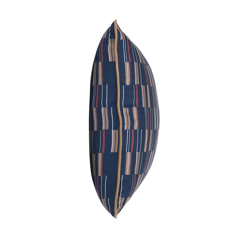 Pemberly Row Transitional 22x22 Fabric Throw Pillow in Blue/Multi-Color