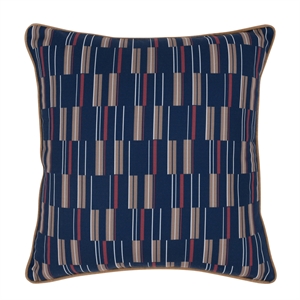 Pemberly Row Transitional 22x22 Fabric Throw Pillow in Blue/Multi-Color