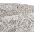 Pemberly Row Transitional Performance Fabric Pouf in Gray/Multi-Color