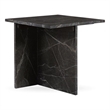 Pemberly Row Modern Transitional Marble End Table in Green Finish