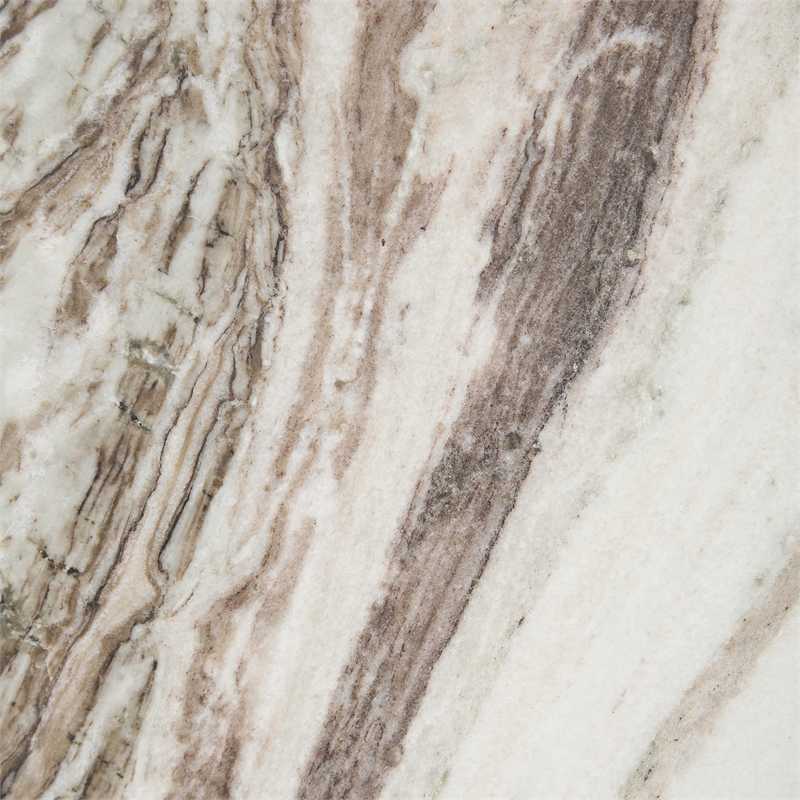 Pemberly Row Modern Transitional Marble End Table in Gray Finish