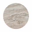 Pemberly Row Transitional Marble Round Coffee Table in Gray Finish