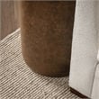 Pemberly Row Mango Wood Leather Wrap Accent End Table in Chestnut