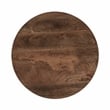 Pemberly Row Mango Wood Leather Wrap Accent End Table in Chestnut