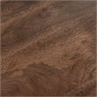 Pemberly Row Mango Wood Leather Wrap Accent End Table in Chestnut
