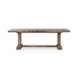 Pemberly Row Transitional Reclaimed Pine Wood Dining Table in Aged Pine