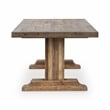 Pemberly Row Transitional Reclaimed Pine Wood Dining Table in Aged Pine