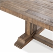 Pemberly Row Transitional Reclaimed Pine Wood Dining Table in Aged Pine