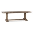 Pemberly Row Transitional Reclaimed Pine Wood Dining Table in Aged Pine