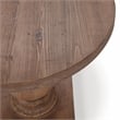 Pemberly Row Reclaimed Pine Wood Round End Table in Mission Brown