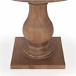 Pemberly Row Reclaimed Pine Wood Round End Table in Mission Brown