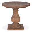 Pemberly Row Reclaimed Pine Wood Round End Table in Mission Brown