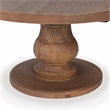 Pemberly Row Reclaimed Pine Wood Coffee Table in Mission Brown