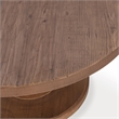 Pemberly Row Reclaimed Pine Wood Coffee Table in Mission Brown