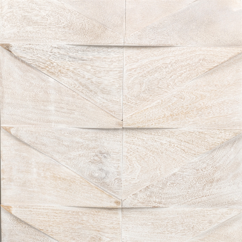 Pemberly Row Transitional Mango Wood Sideboard Buffet in White Wash