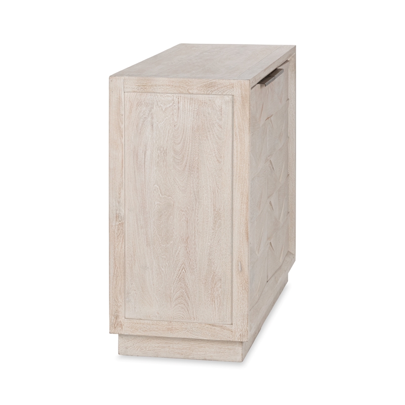 Pemberly Row 2-Door Mango Wood Sideboard Buffet in White Wash