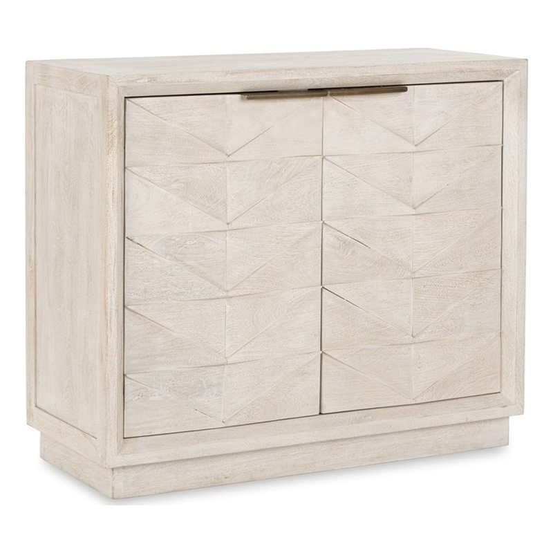 Pemberly Row 2-Door Mango Wood Sideboard Buffet in White Wash