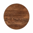 Pemberly Row Mango Wood Top Leather Wrap Accent End Table in Tan