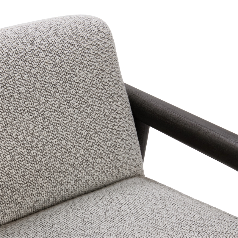 Pemberly Row Transitional Upholstered Fabric Accent Chair in Black