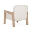 Pemberly Row Transitional Upholstered Fabric Accent Chair in Ivory