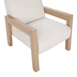 Pemberly Row Transitional Upholstered Fabric Accent Chair in Ivory