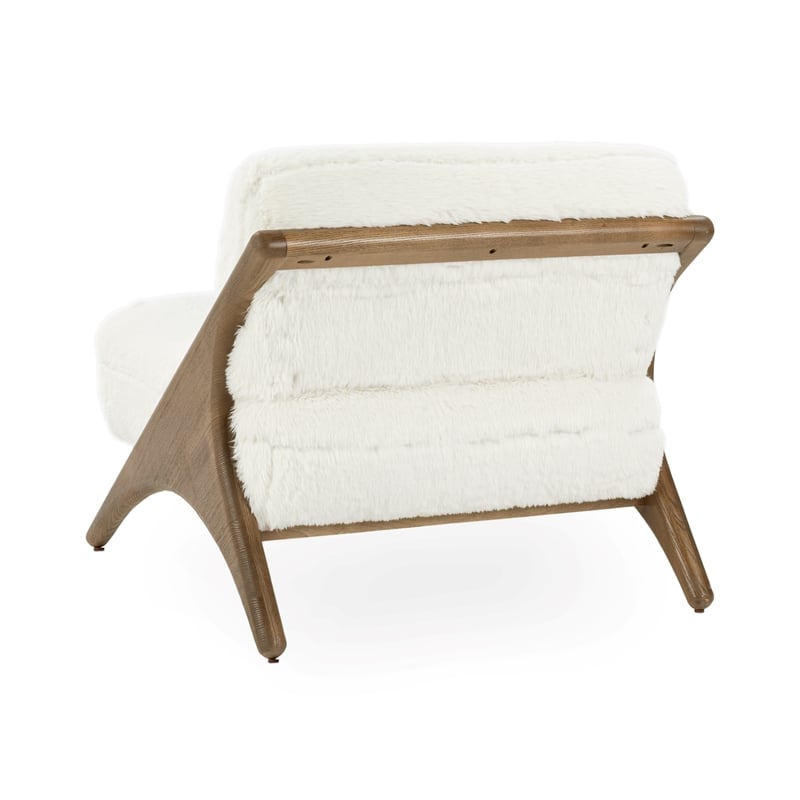 Pemberly Row Transitional Upholstered Accent Chair in Vanilla