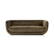 Pemberly Row Modern Transitional Upholstered Fabric Sofa in Olive