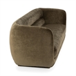 Pemberly Row Modern Transitional Upholstered Fabric Sofa in Olive