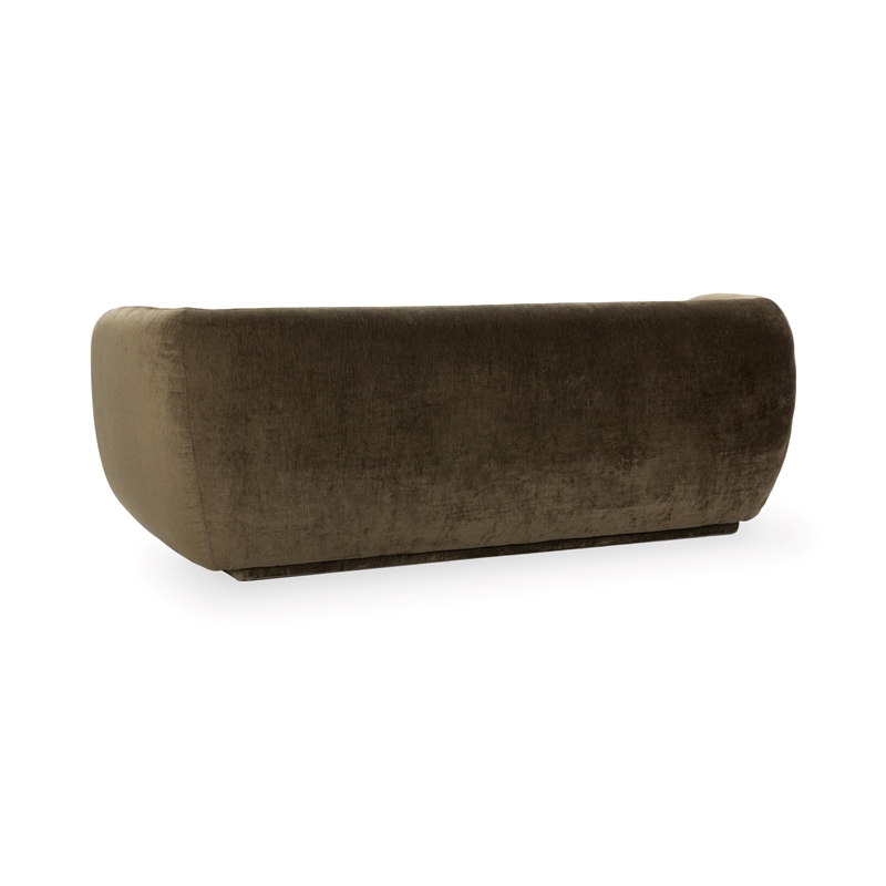 Pemberly Row Modern Transitional Upholstered Fabric Sofa in Olive