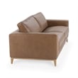 Pemberly Row Modern Transitional Top Grain Leather Sofa in Tan