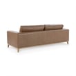 Pemberly Row Modern Transitional Top Grain Leather Sofa in Tan