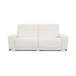 Pemberly Row Zero Gravity Power Recliner Upholstered Sofa in Ivory