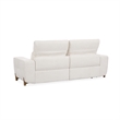 Pemberly Row Zero Gravity Power Recliner Upholstered Sofa in Ivory