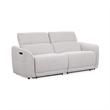 Pemberly Row Zero Gravity Power Recliner Upholstered Sofa in Gray