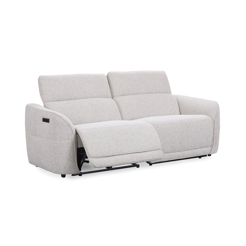 Pemberly Row Zero Gravity Power Recliner Upholstered Sofa in Gray