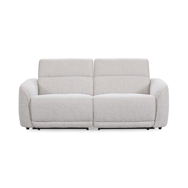 Pemberly Row Zero Gravity Power Recliner Upholstered Sofa in Gray