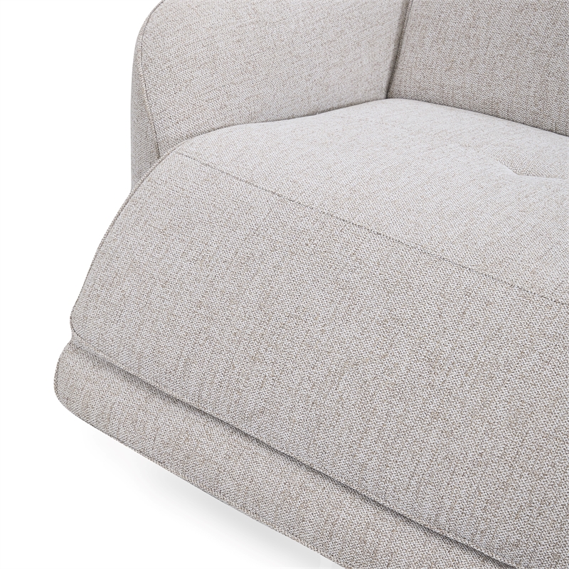 Pemberly Row Zero Gravity Power Recliner Upholstered Sofa in Gray