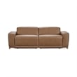 Pemberly Row Zero Gravity Power Recliner Upholstered Sofa in Tan